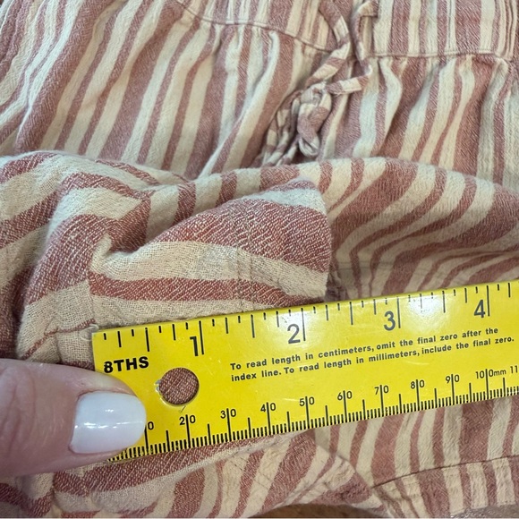Known Supply Striped tan brown Women's Shorts size medium 100% organic cotton - Picture 7 of 8